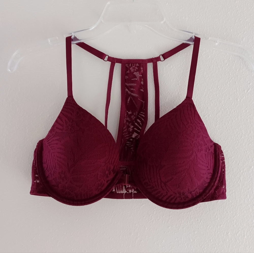 PINK Victoria's Secret Lightly Lined Front Closure Bra, 34C